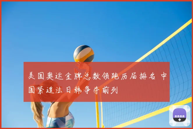 美国奥运金牌总数领跑历届排名 中国紧追法日韩争夺前列